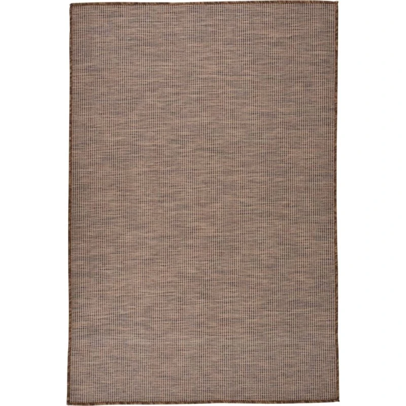 vidaXL fladvævet udendørstæppe 120x170 cm brun