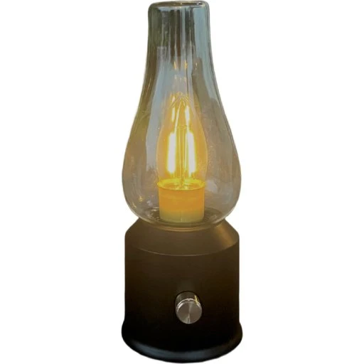 Veli Line Retro genopladelig bordlampe med LED og lysdæmper