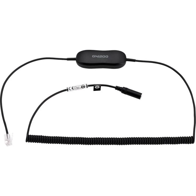 Jabra GN1200 Headsetkabel 2 m, spiral, RJ-9 til 3,5 mm