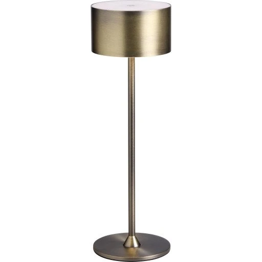 Nielsen Light Bistro genopladelig bordlampe, antik messing