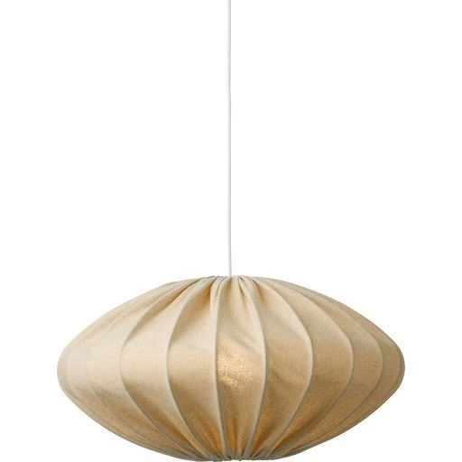 Nielsen Light Jasmin Ellipse Pendel, hvid ledning, lys sand, 50 cm