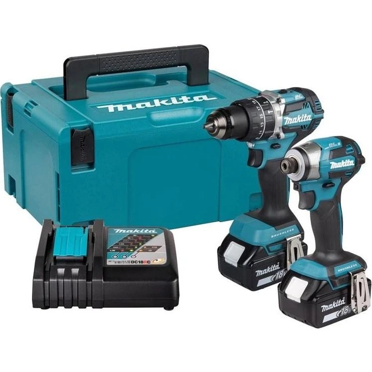 Makita DLX2575TJ 18V Kombosæt 2×5,0 Ah, børsteløs