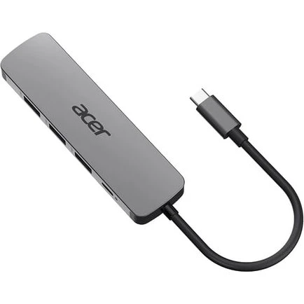 Acer 5-in-1 Type-C Dongle Sølv, USB 3.2 Gen 1, HDMI 4K 60Hz