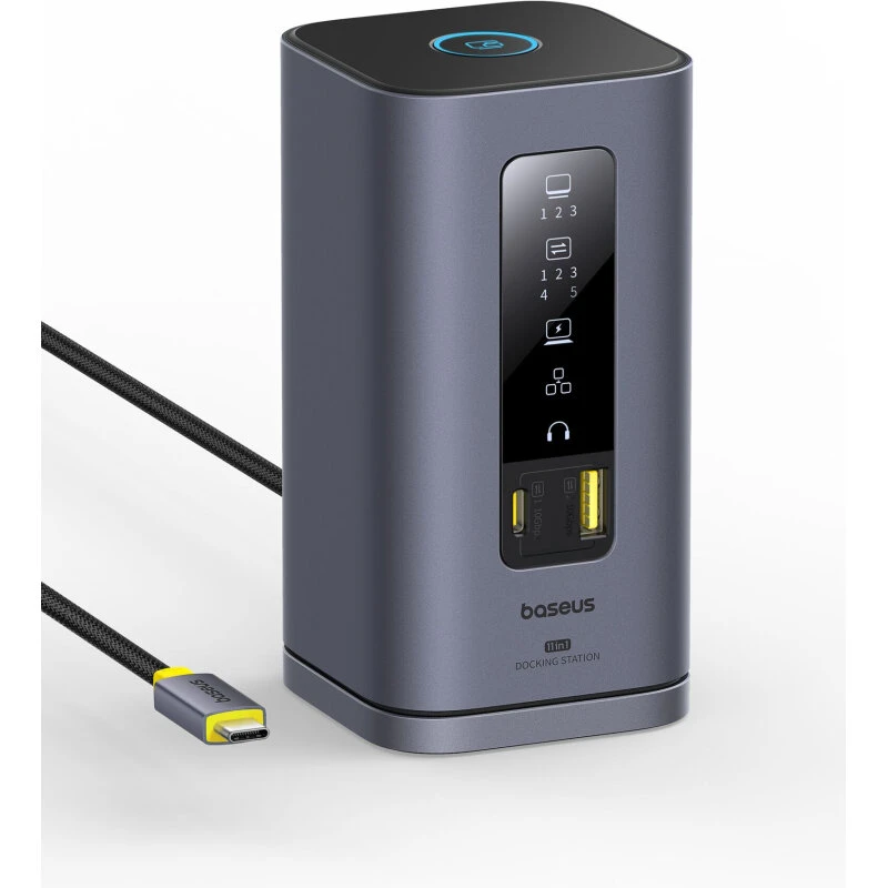 Baseus Spacemate 11-i-1 USB-C dockingstation – grå