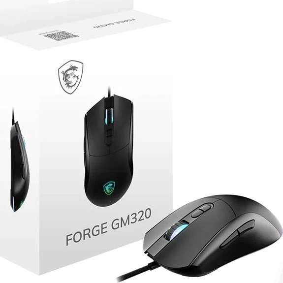 MSI FORGE GM320 Optisk Mus Sort