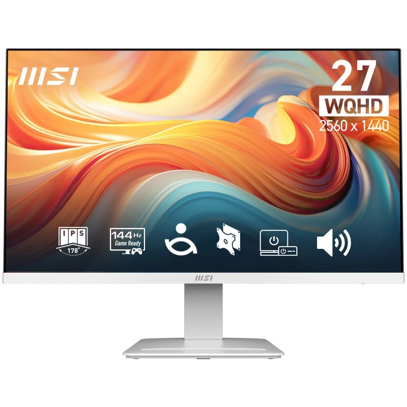 MSI PRO MP273QW 27" WQHD 144Hz Hvid IPS Skærm
