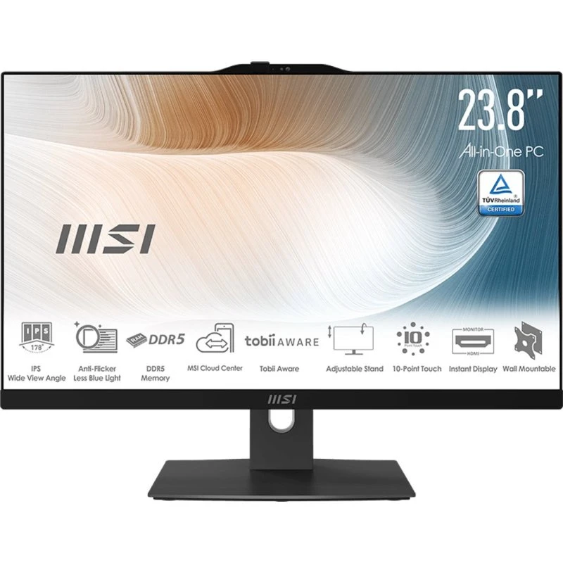 MSI Modern AM242P 1M-2088XEU, 23.8" Full HD, Core i5, 16GB RAM, 512GB SSD, sort
