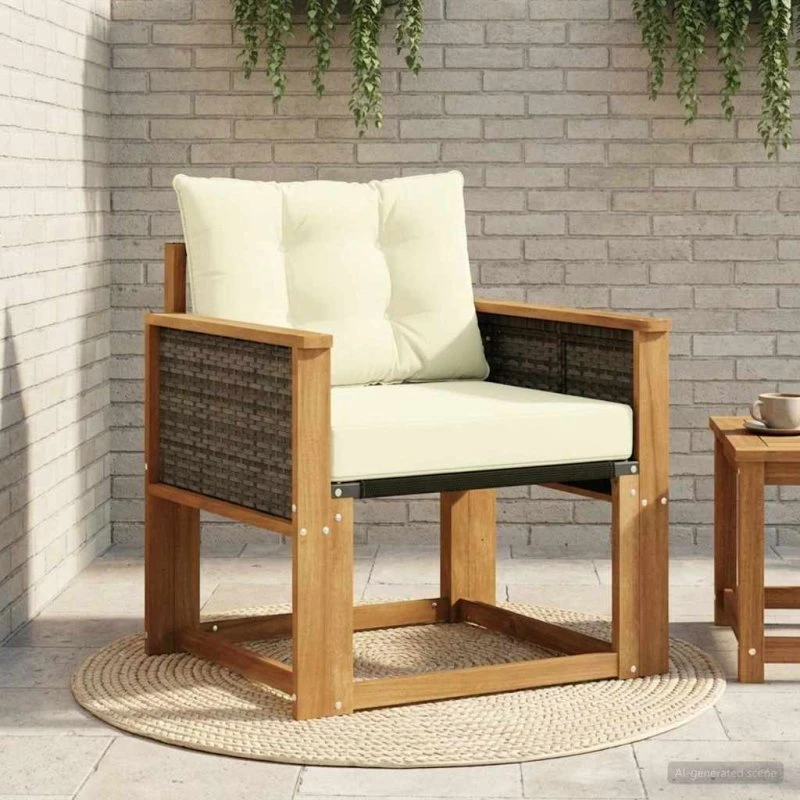 vidaXL Udendørs Mellemsofa Akacietræ Naturfarvet