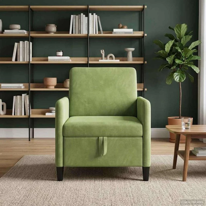 vidaXL Sofa med opbevaring, lys grøn, 72 x 78 x 87 cm