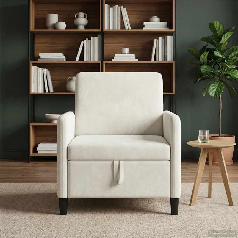 vidaXL Sofa med opbevaring, cremefarvet, 72 x 78 x 87 cm