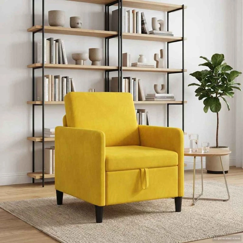 vidaXL Sofa med Opbevaring, Gul, 72 x 78 x 87 cm