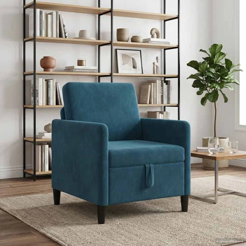 vidaXL Sofa med opbevaring, blå, 72 x 78 x 87 cm
