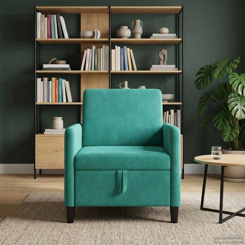 vidaXL Sofa med opbevaring, turkis, 72 x 78 x 87 cm
