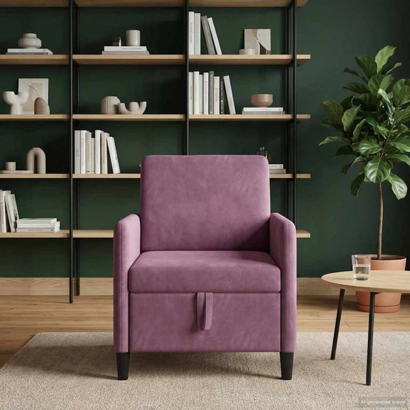 vidaXL Sofa med opbevaring, lilla, 72 x 78 x 87 cm