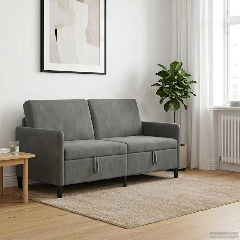 vidaXL Sofa med opbevaring, mørkegrå, 172 x 78 x 87 cm