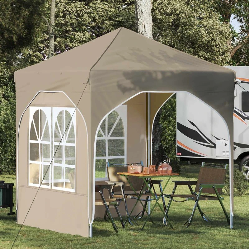 vidaXL Pop-up Festtelt 192x192x245 cm Cremefarvet