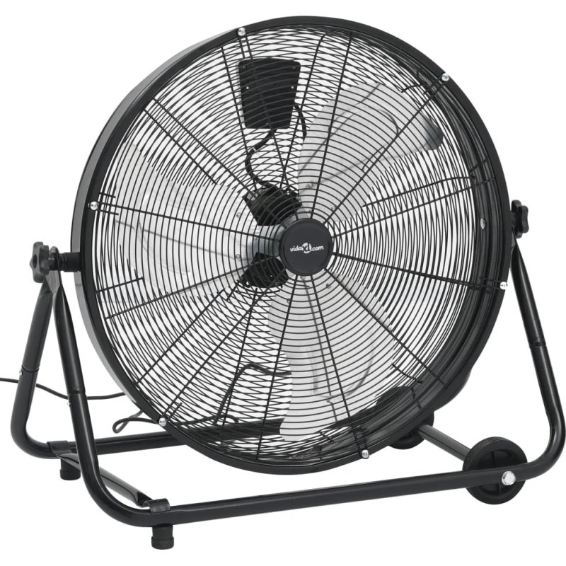 vidaXL 60 cm industriel gulvventilator 172,5 W sort