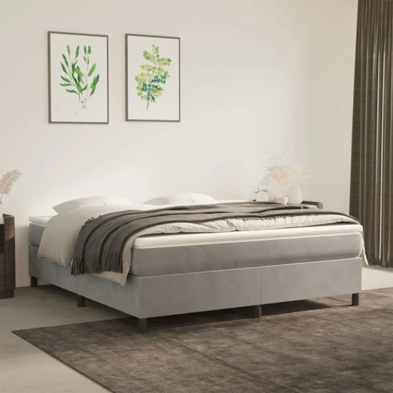 vidaXL Topmadras 193x203x5 cm, hvid
