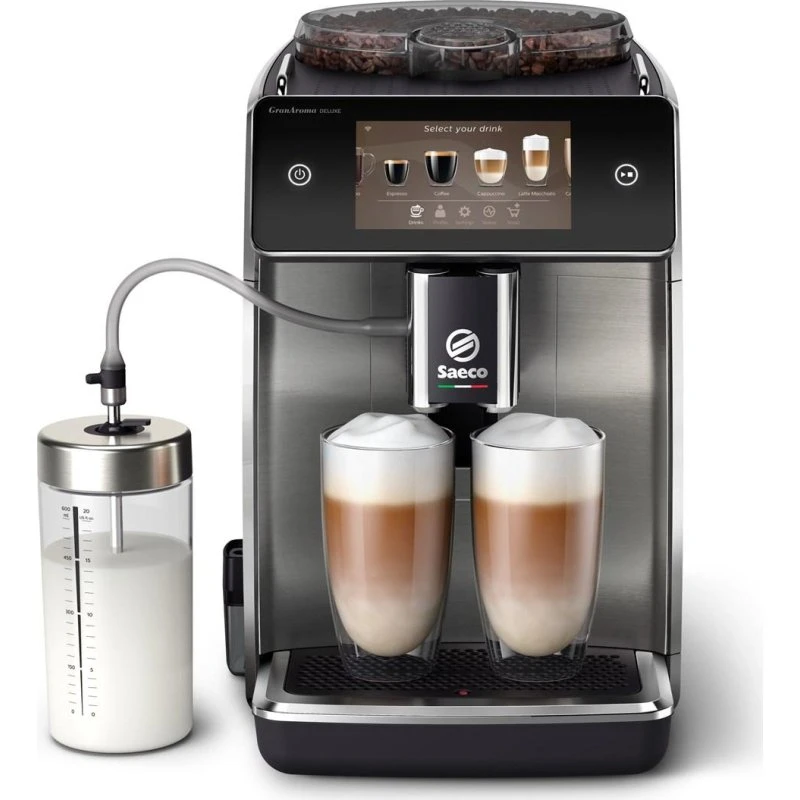 Saeco GranAroma Deluxe SM6685/00, fuldautomatisk espressomaskine, rustfrit stål, 1,8 l