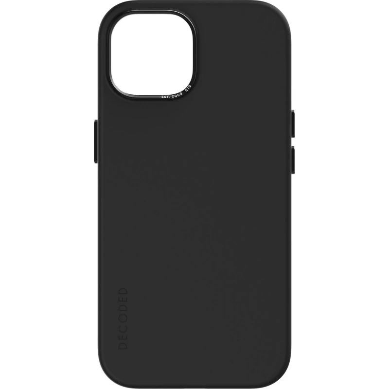 Decoded AntiMicrobial Silicone Cover til iPhone 15, Sort