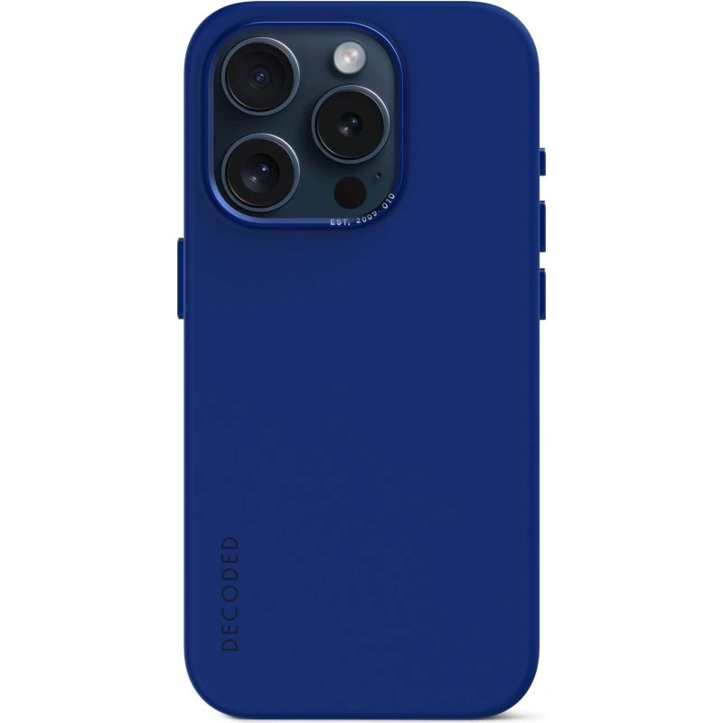 Decoded AntiMicrobial Silicone Cover for iPhone 15 Pro Galactic Blue