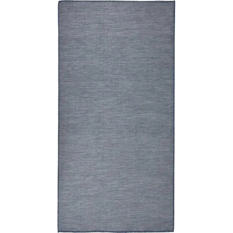 vidaXL fladvævet udendørstæppe 100x200 cm blå