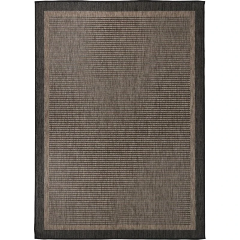vidaXL Fladvævet Udendørstæppe 120x170 cm Mørkebrun
