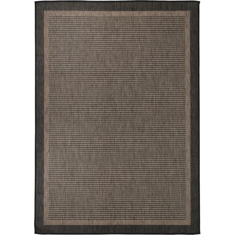 vidaXL fladvævet udendørstæppe 140x200 cm mørkebrun