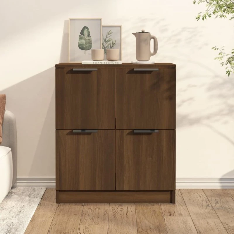 vidaXL Skænk 60x30x70 cm brun konstrueret træ