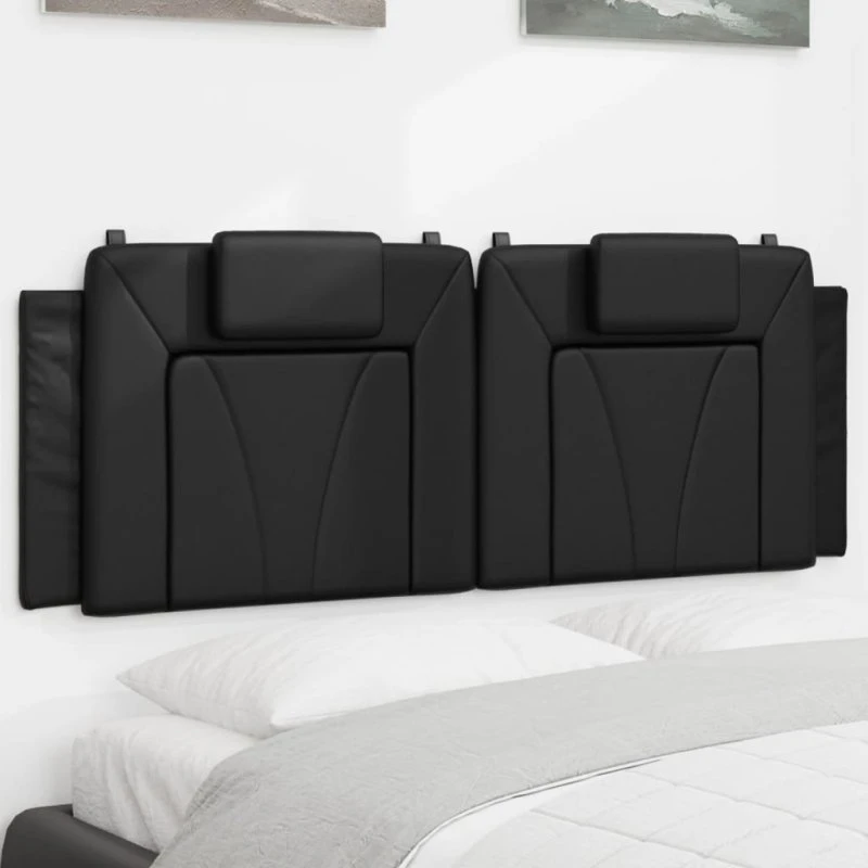 vidaXL Gavlpude Viana 137 cm i sort kunstlæder