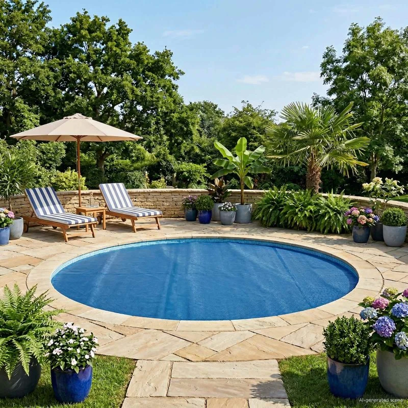 vidaXL Solar Pool Cover Ekstra Tung 417 cm 400 μm Blå