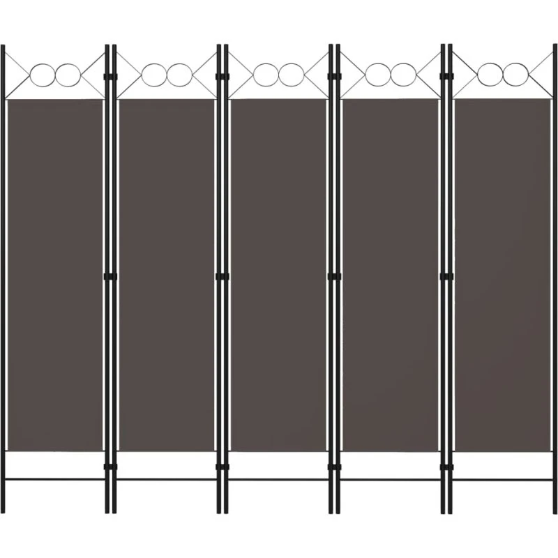 vidaXL 5-panels rumdeler 200x180 cm antracitgrå