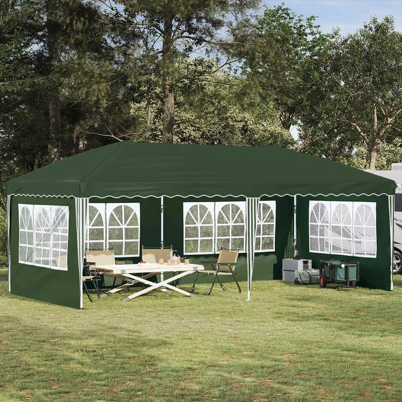 vidaXL Pop-up Festtelt 575 x 289 x 245 cm Grøn