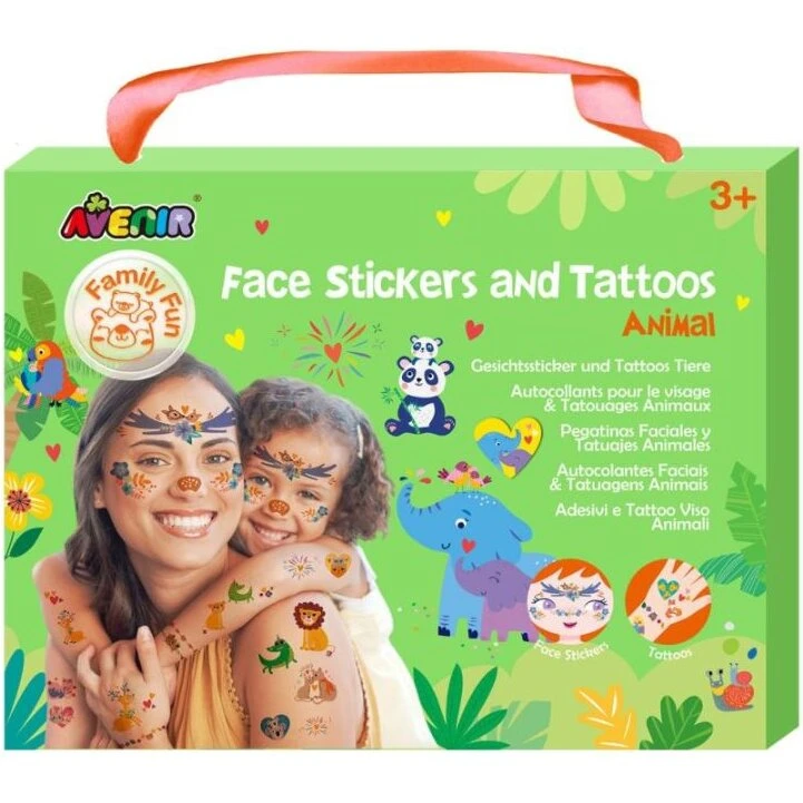 Ansigtsstickers & tatoveringer Vilde dyr - gaveæske