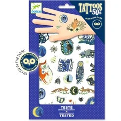 Djeco 50 Nattens Reflektioner – selvlysende tatoveringer
