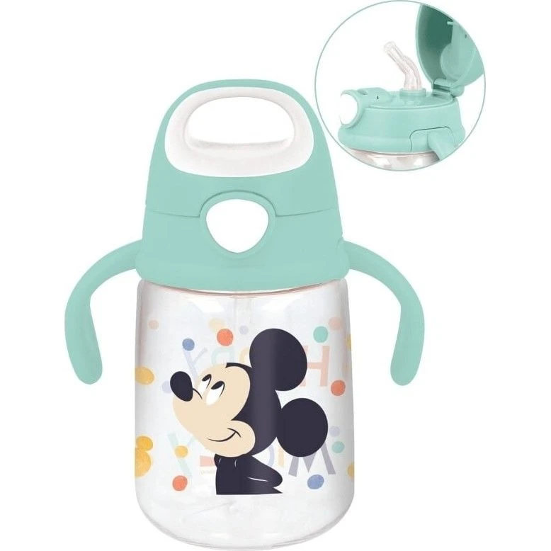Mickey Mouse Babykop med Sugerør 370 ml Grøn