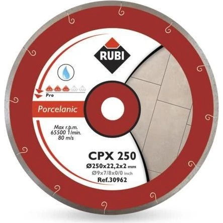 Rubi CPX Diamantklinge 250 mm til porcelænsfliser