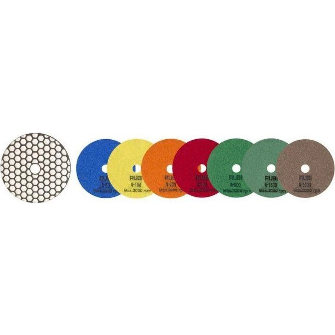 Rubi 62971 Polerskive 100mm Korn 100 (Tørbrug)