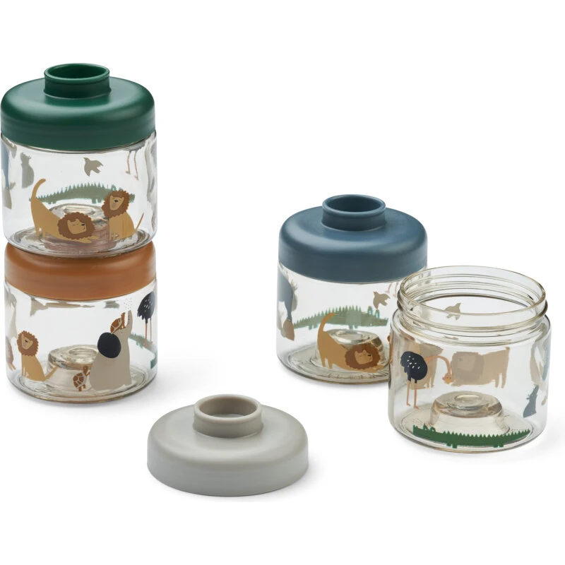 LIEWOOD Dominique Baby Food Tritan bokse 4-pak – All Together/Sandy