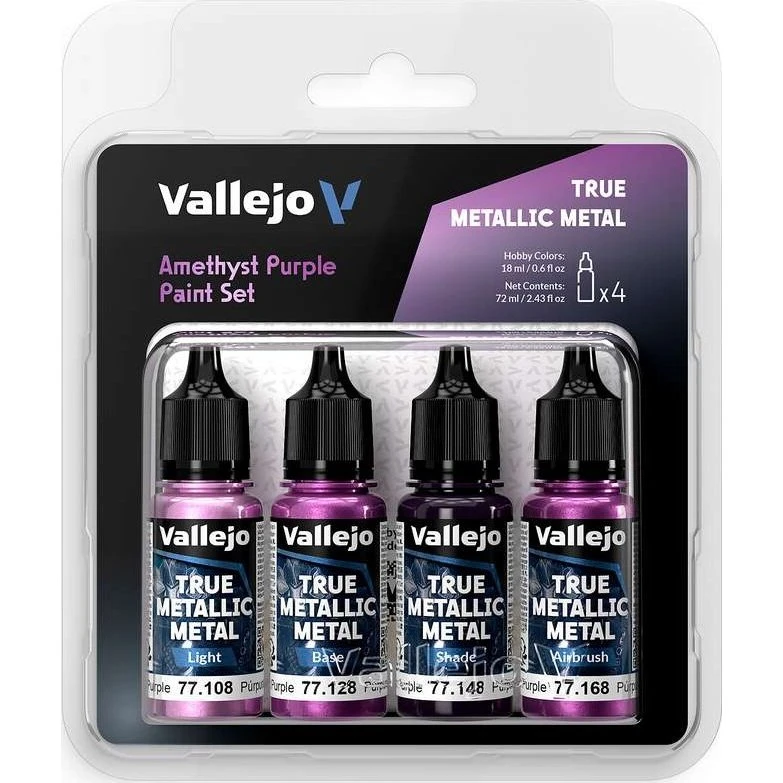 Vallejo True Metallic Metal Light - Amethyst Lilla 4x18 ml