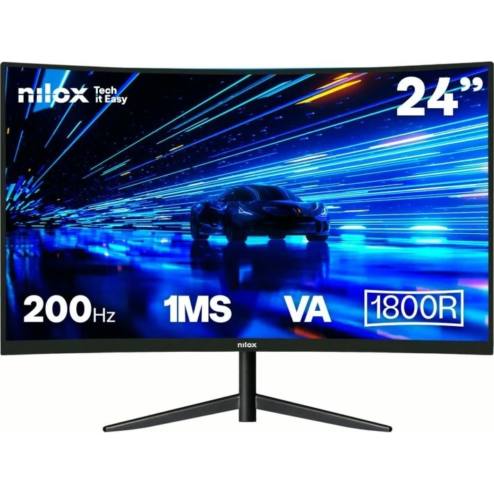 Nilox NXM24CRV2001 24" Curved Gaming Skærm 200Hz 1ms
