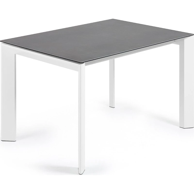 Kave Home Axis Spisebord 120-180 cm mørkegrå/hvid