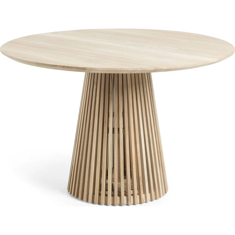 Kave Home Irune rund spisebord i natur teaktræ, Ø120 cm
