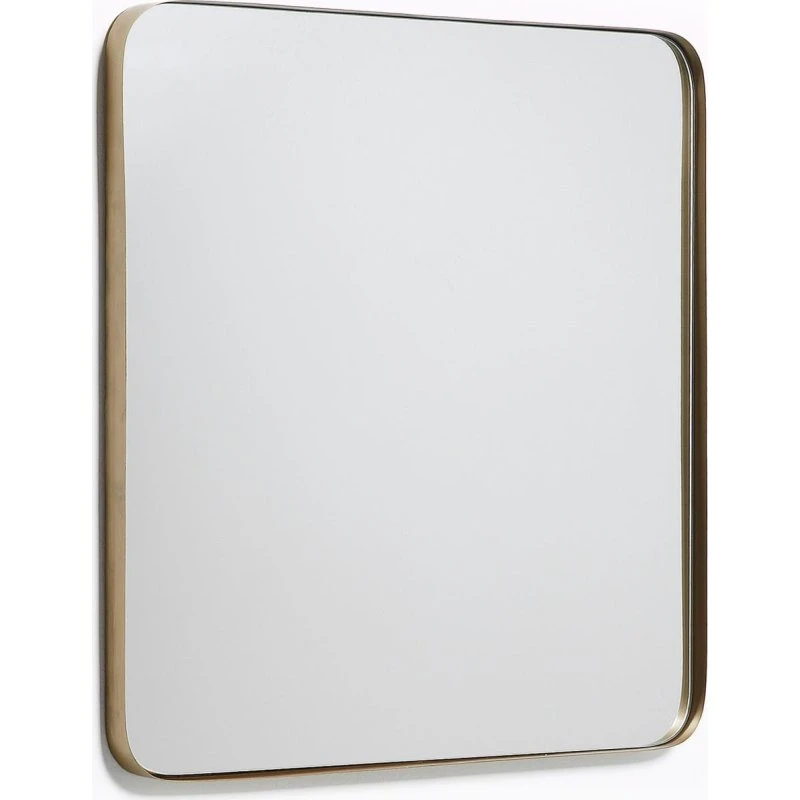 Kave Home Marco Vægspejl 60x60 cm Gylden Metalramme