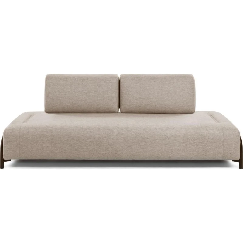 Kave Home Compo 3-pers. sofa beige stof og metal