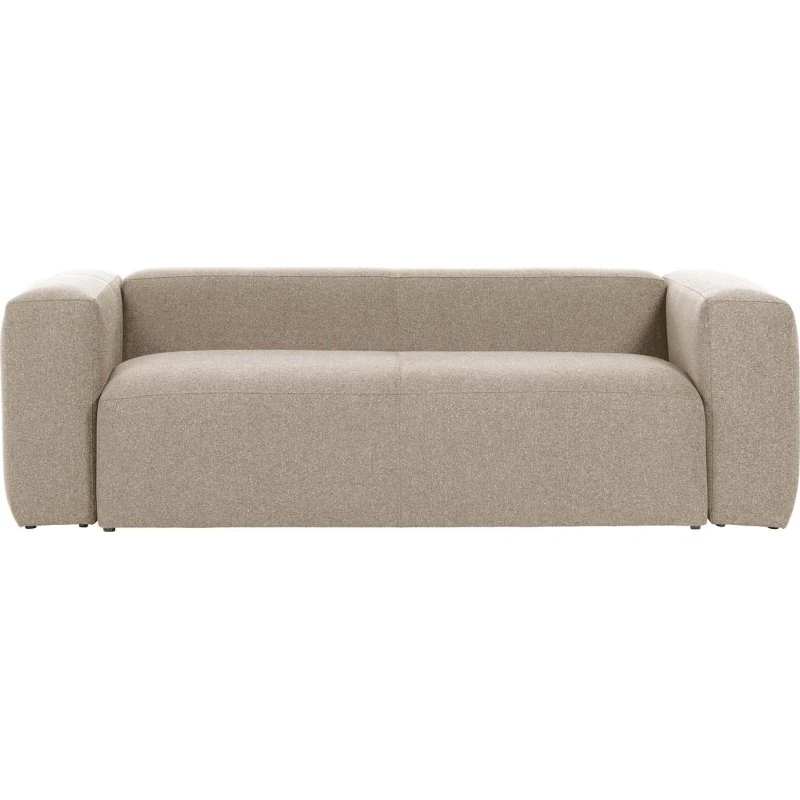 Kave Home Blok 3-pers. sofa beige polyester & stål