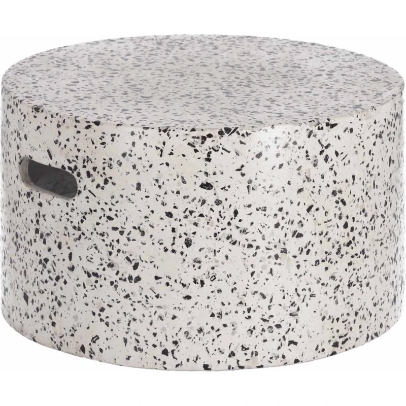 Kave Home Jenell havebord hvid terrazzo cement Ø52