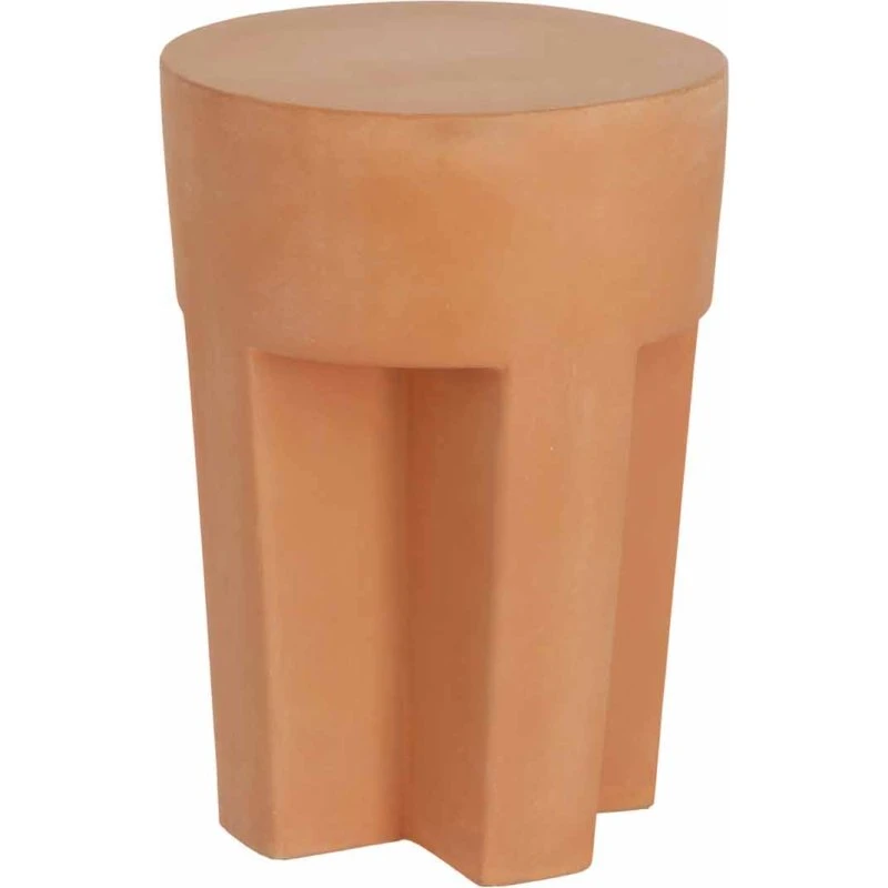 Kave Home Vilena sidebord, rundt, natur terrakotta (Ø33 cm)