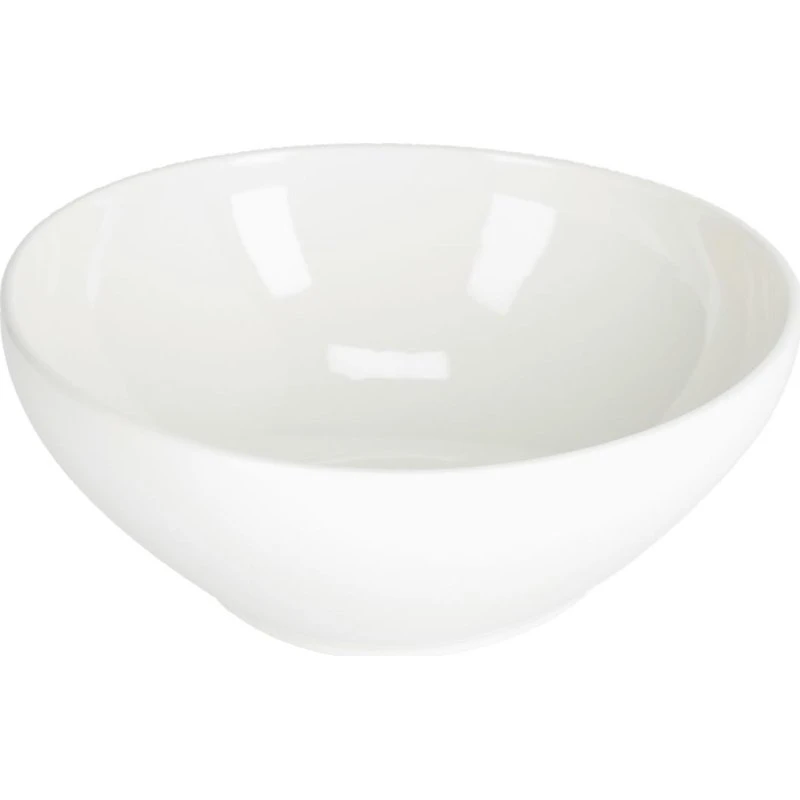 Kave Home Pahi Skål Ø24xH9 cm Hvid Porcelæn