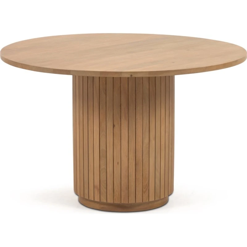 Kave Home Licia spisebord, rund 120 cm, natur mangotræ